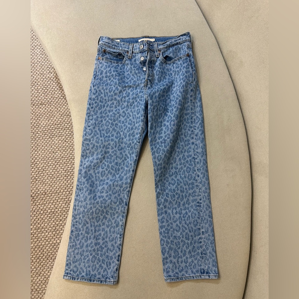Levi’s Animal Print Straight Leg Jeans